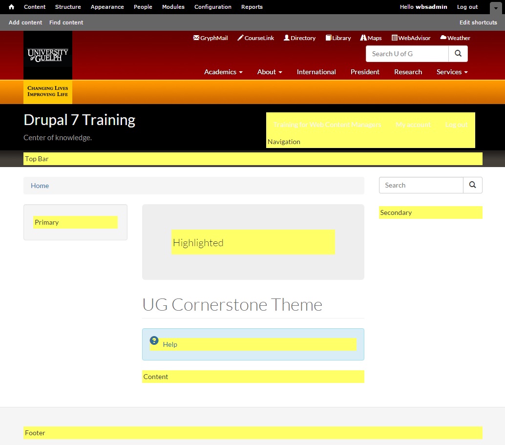 Image of Block Areas highlighted